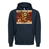 Navy wizard love Zipper Hoodie - TumblerDesignByShophia