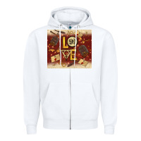 White wizard love Zipper Hoodie - TumblerDesignByShophia