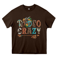 Chocolate Brown rodeo crazy bucking bronco cowboy Heavy Core Tee - Artiststas