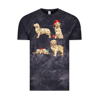 Cloud Black christmas dogs Vintage Tee - MaliasSmallBusiness