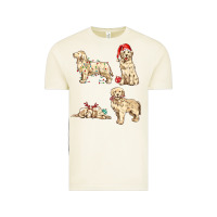 Vintage Arctic christmas dogs Vintage Tee - MaliasSmallBusiness