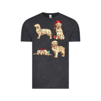 Vintage Black christmas dogs Vintage Tee - MaliasSmallBusiness