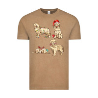 Vintage Coffee christmas dogs Vintage Tee - MaliasSmallBusiness