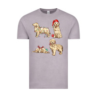 Vintage Zinc christmas dogs Vintage Tee - MaliasSmallBusiness