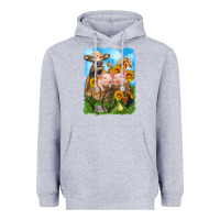 Heather Grey farm animals wagon olivia Heavyweight Hoodie - OliviaCreatesArt