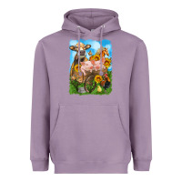 Lavender farm animals wagon olivia Heavyweight Hoodie - OliviaCreatesArt