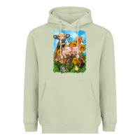 Matcha farm animals wagon olivia Heavyweight Hoodie - OliviaCreatesArt
