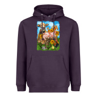Plum farm animals wagon olivia Heavyweight Hoodie - OliviaCreatesArt
