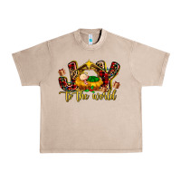 French Oak Baby Jesus Joy To The World Urban Heavy Tee - MaliasSmallBusiness