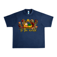 Navy Baby Jesus Joy To The World Urban Heavy Tee - MaliasSmallBusiness
