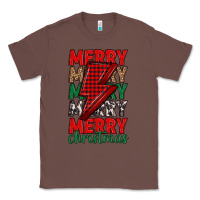 Chestnut merry christmas lightning bolt Classic Tee - MaliasSmallBusiness