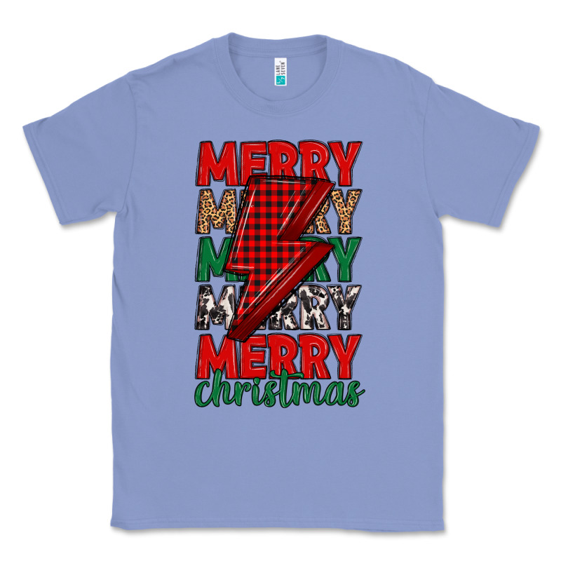 Merry Christmas Lightning Bolt Classic Tee by MaliasSmallBusiness | Teevron