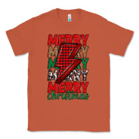 Copper merry christmas lightning bolt Classic Tee - MaliasSmallBusiness