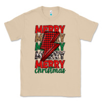 Mushroom merry christmas lightning bolt Classic Tee - MaliasSmallBusiness
