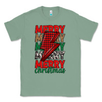 Sage merry christmas lightning bolt Classic Tee - MaliasSmallBusiness