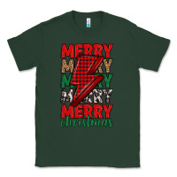 Sports Green merry christmas lightning bolt Classic Tee - MaliasSmallBusiness
