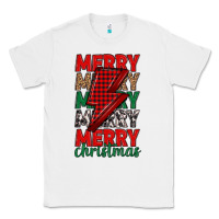 White merry christmas lightning bolt Classic Tee - MaliasSmallBusiness