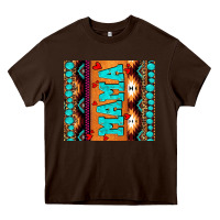 Chocolate Brown aztec leopard glitter Heavy Core Tee - AdoDesignShop