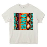 Cream aztec leopard glitter Heavy Core Tee - AdoDesignShop