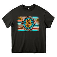 Gemstone Sunflower Background Heavy Core Tee | Teevron
