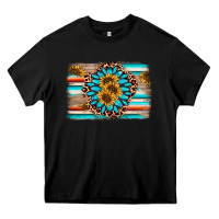 Black gemstone sunflower background Heavy Core Tee - AdoDesignShop