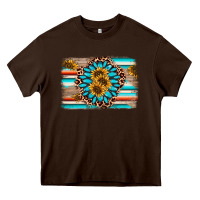 Chocolate Brown gemstone sunflower background Heavy Core Tee - AdoDesignShop
