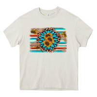 Cream gemstone sunflower background Heavy Core Tee - AdoDesignShop