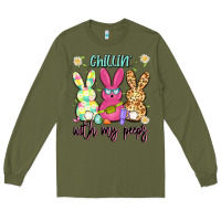 Army Green chillin' with my peeps Long Sleeve Tee - Artiststas