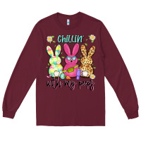 Burgundy chillin' with my peeps Long Sleeve Tee - Artiststas