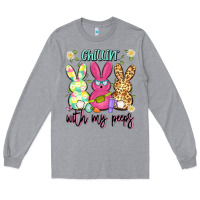 Heather Grey chillin' with my peeps Long Sleeve Tee - Artiststas