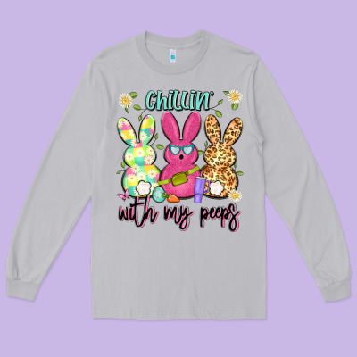 Chillin' With My Peeps Long Sleeve Tee Designed By Artiststas