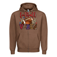 Chestnut Football vibes red and blue Zipper Hoodie - HowdyJamesFarm