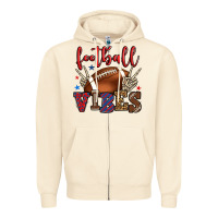 Sandshell Football vibes red and blue Zipper Hoodie - HowdyJamesFarm