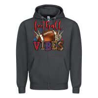 Smoke Football vibes red and blue Zipper Hoodie - HowdyJamesFarm