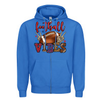 True Royal Football vibes red and blue Zipper Hoodie - HowdyJamesFarm