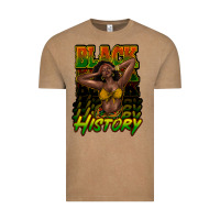 Vintage Coffee black history afro woman Vintage Tee - NancyCooperArtShop