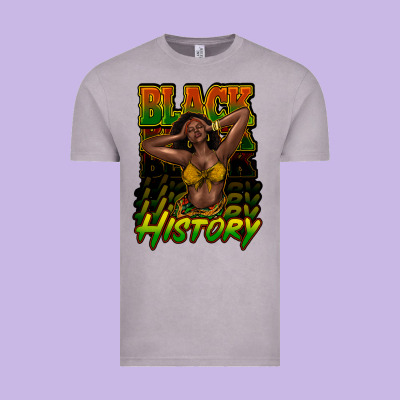 Black History Afro Woman Vintage Tee Designed By Nancycooperartshop