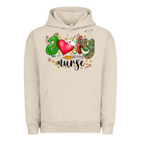 Pigment French Oak Jolly Nurse Black Urban Hoodie - CowhideDigitalArt
