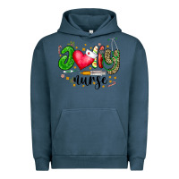 Pigment Midnight Navy Jolly Nurse Black Urban Hoodie - CowhideDigitalArt