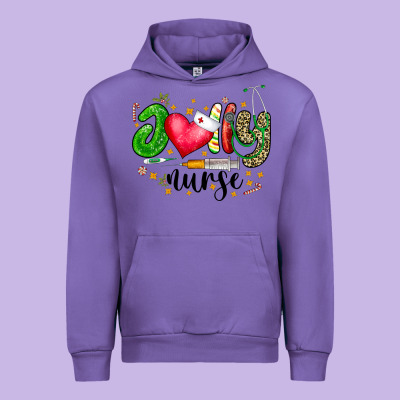 Jolly Nurse Black Urban Hoodie Designed By Cowhidedigitalart
