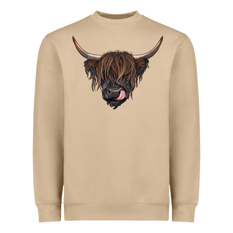 Black Highland Cow Heavyweight Sweatshirt by RanaPortraitStore | Teevron