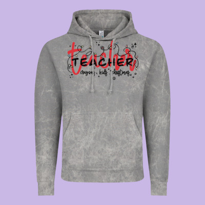 Christmas Teacher Vintage Hoodie Designed By Maliassmallbusiness