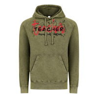 Vintage Olive christmas teacher Vintage Hoodie - MaliasSmallBusiness