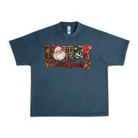 Midnight Navy Howdy Christmas Santa Urban Heavy Tee - NancyCooperArtShop