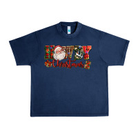 Navy Howdy Christmas Santa Urban Heavy Tee - NancyCooperArtShop