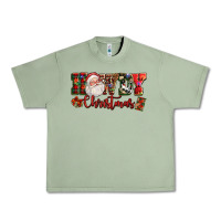 Oil Green Howdy Christmas Santa Urban Heavy Tee - NancyCooperArtShop