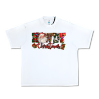 White Howdy Christmas Santa Urban Heavy Tee - NancyCooperArtShop