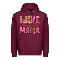 Burgundy Love is being called mama mother's day Premium Hoodie - HowdyJamesFarm