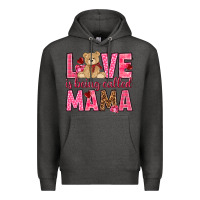 Charcoal Heather Love is being called mama mother's day Premium Hoodie - HowdyJamesFarm