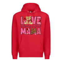 Red Love is being called mama mother's day Premium Hoodie - HowdyJamesFarm